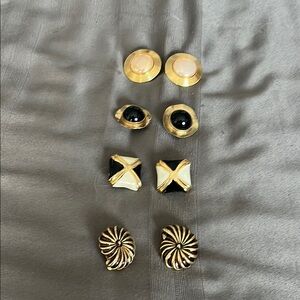 Clip on earrings is set of 4